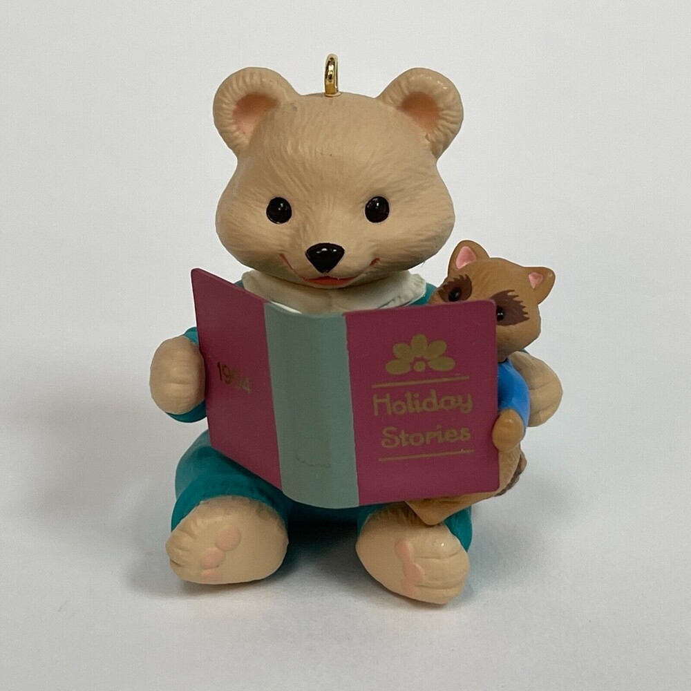 Hallmark‎ Keepsake Child Care Giver Bear Racoon Christmas Tree Ornament 1994